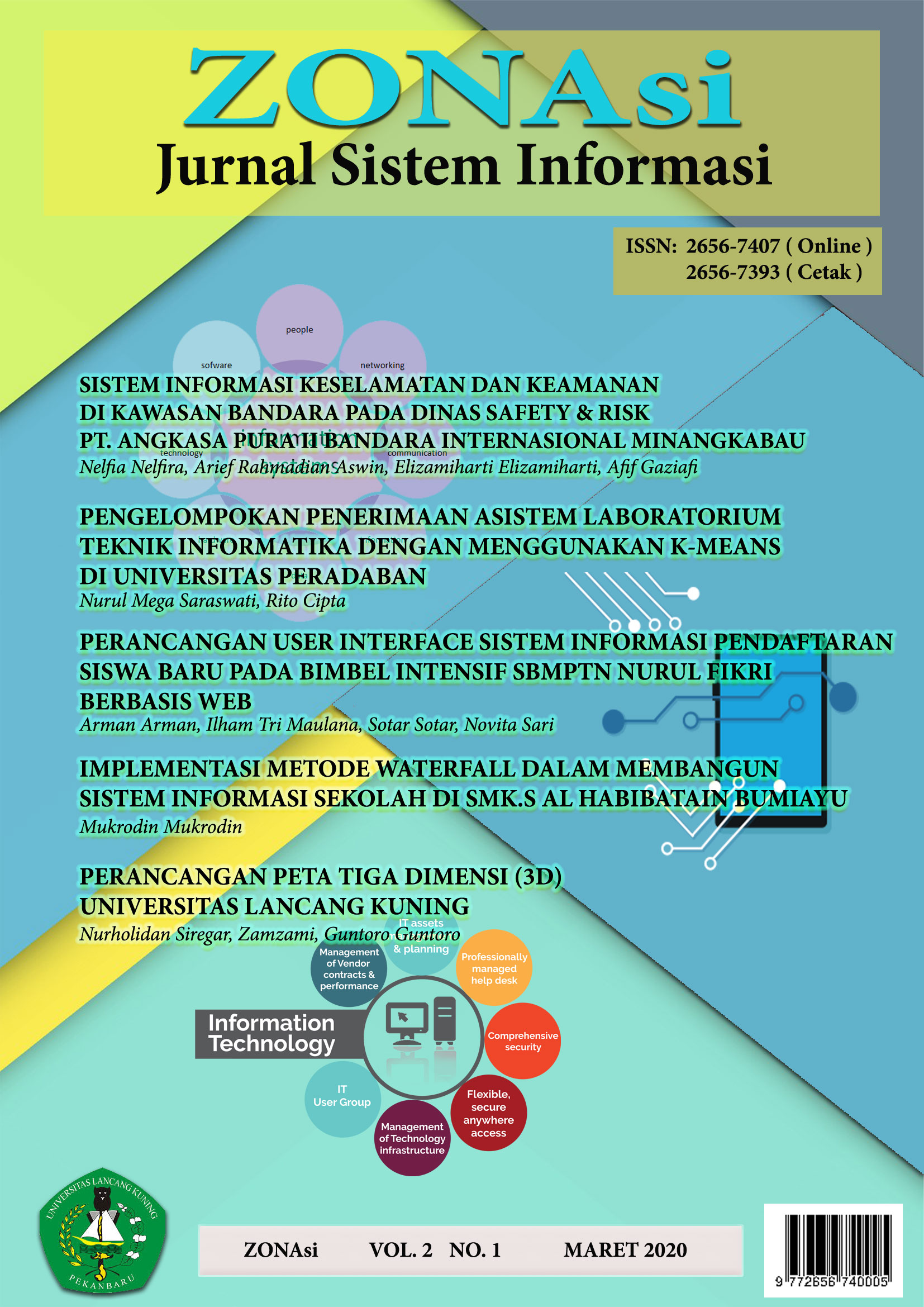 Cover Publish ZONAsi:Jurnal Sistem Informasi Vol 2. No 1.